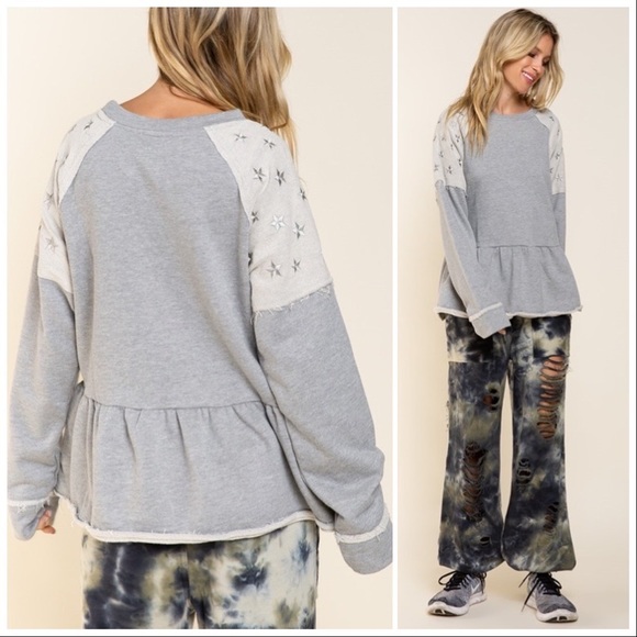 POL Starlight French Terry Raglan Top - Picture 4 of 10